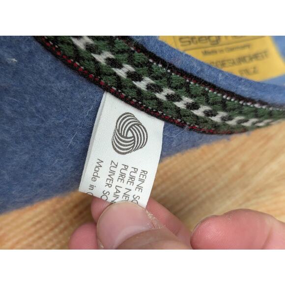 Stegmann Germany Women's Size 36/ USA 6 Wool Felt Cork Comfort Clogs Blue - Picture 7 of 10